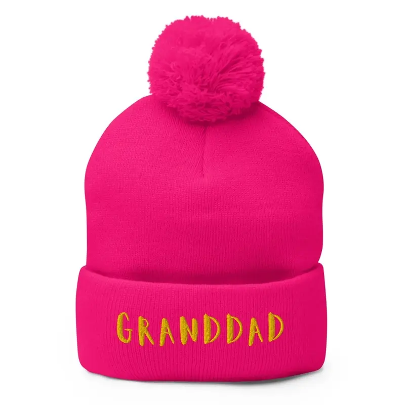 Granddad Funny Colored Pom-Pom Hat