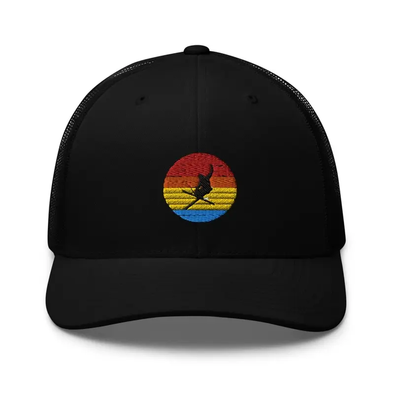 Sunset Skier Embroidered Hat